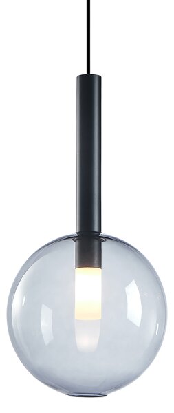 Závesné svietidlo Niko, 1x transparentné sklenené tienidlo, (fi 20cm), b