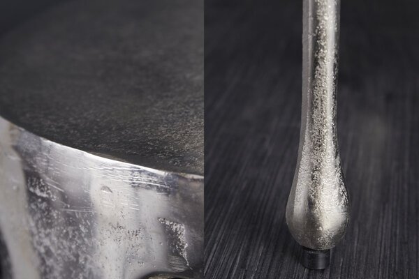 Dizajnový konferenčný stolík Gwendolyn 51 cm strieborný