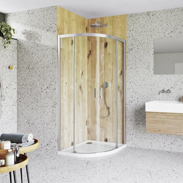 Roth Štvrťkruhový sprchový kút CI R55 - bez vaničky ROTH-Variant: rozmery: 90x90 cm - (CI R55/900 - CI R55 090200 NPE), ROTH-Profily: profily: čierna (elox), výplň: transparentná
