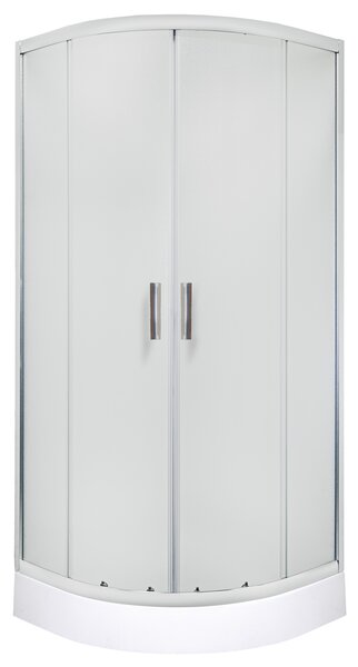 Novoterm Štvrťkruhový sprchovací kút NV-Malibu 90x90 chróm/textúra + vanička