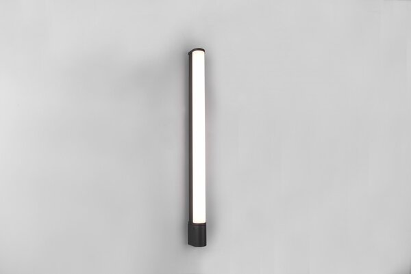 Trio 284077932 LED nástenné svietidlo Piera 1x16W | 1650lm | 3000K | IP44 - zásuvka, vypínač na tele, čierna