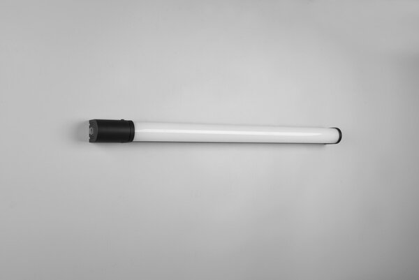 Trio 284077932 LED nástenné svietidlo Piera 1x16W | 1650lm | 3000K | IP44 - zásuvka, vypínač na tele, čierna