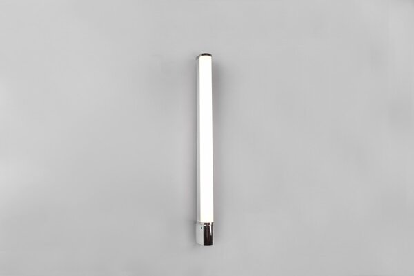 Trio 284077906 LED nástenné svietidlo Piera 1x16W | 1650lm | 3000K | IP44 - zásuvka, vypínač na tele, chróm