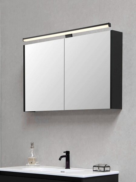 Trio 284116032 LED nástenné svietidlo nad zrkadlo Lino 1x11,5W | 1200lm | 3000K | IP44 - matná čierna