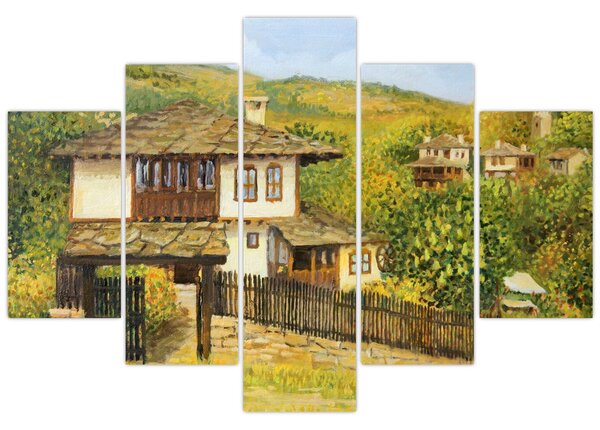 Obraz - Chalúpky v lete (150x105 cm)