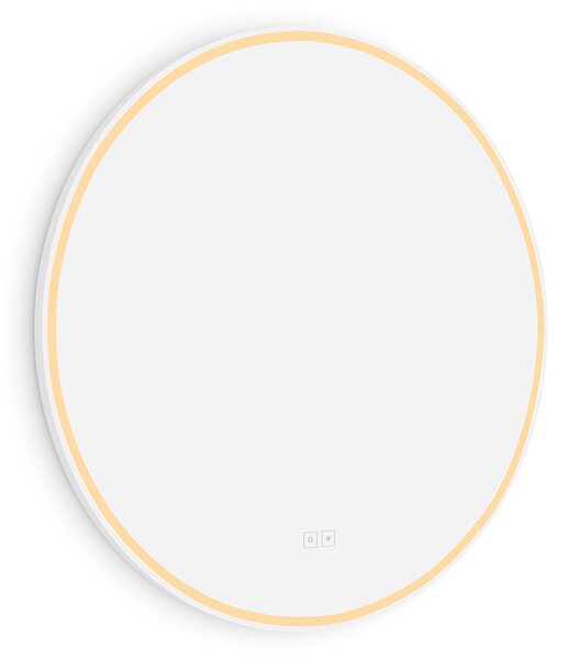 Nimco Biele okrúhle LED zrkadlo pr. 700 mm s dvoma dotykovými senzormi - ZPB 28001RVX-05