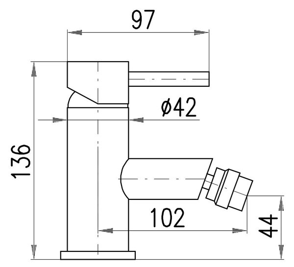 Slezák - RAV Bidetová batéria s výpusťou SEINA - SE945.xKMGK, Metal grey kartáčovaná SLEZÁK RAV-Pripojovacie hadičky - závit: 3/8"