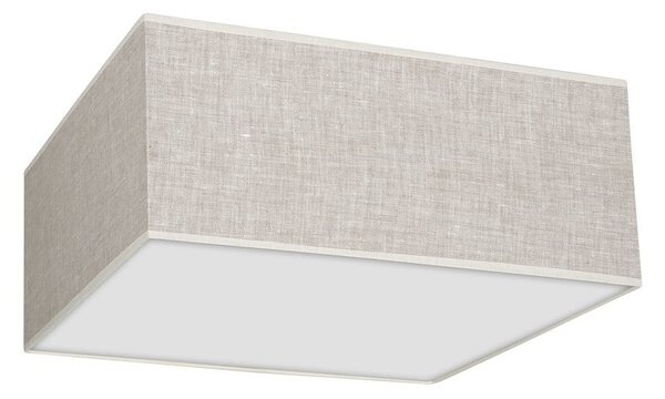 Stropné svietidlo Lino Square, 1x ľanové tienidlo, (biele plexisklo), (40cm)