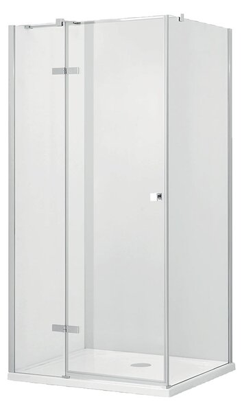 Besco Obdĺžnikový sprchový kút PIXA GUN METAL R 100x80 (100x90, 120x80, 120x90), výška 195 cm - bez vaničky BESCO-Rozmery: 100x80, BESCO-Orientácia: Ľavá