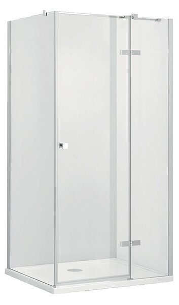 Besco Obdĺžnikový sprchový kút PIXA GUN METAL R 100x80 (100x90, 120x80, 120x90), výška 195 cm - bez vaničky BESCO-Rozmery: 100x80, BESCO-Orientácia: Ľavá