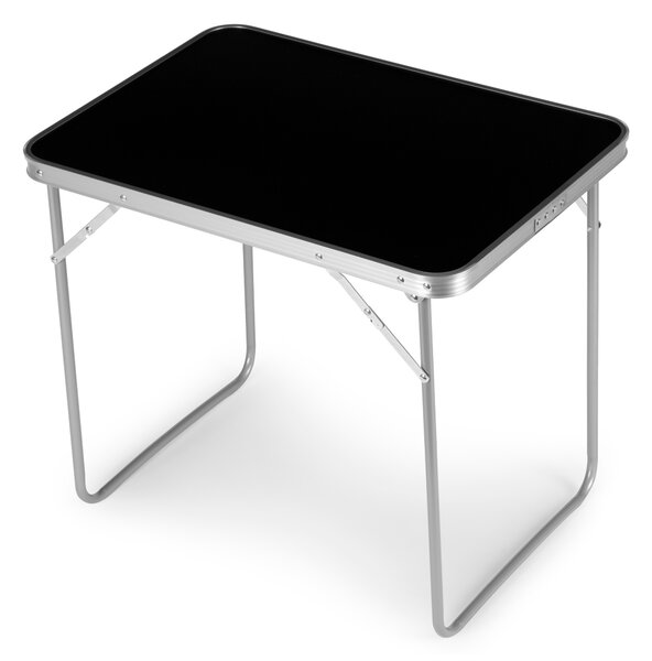 ModernHome Turistický stolík, piknikový stôl, skladacia doska, 80x60 cm, čierna