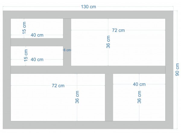 Knižnica Gani 130x90x35 z indického masívu palisander