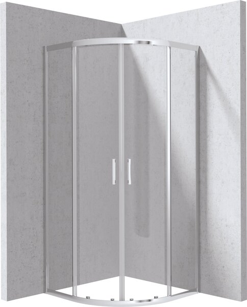 Deante Štvrťkruhový sprchový kút Funkia 80x80 cm - KYP 0088P, chróm - bez vaničky