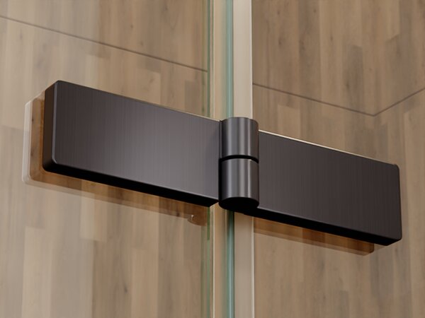 Besco Obdĺžnikový sprchový kút PIXA GUN METAL R 100x80 (100x90, 120x80, 120x90), výška 195 cm - bez vaničky BESCO-Rozmery: 100x80, BESCO-Orientácia: Ľavá