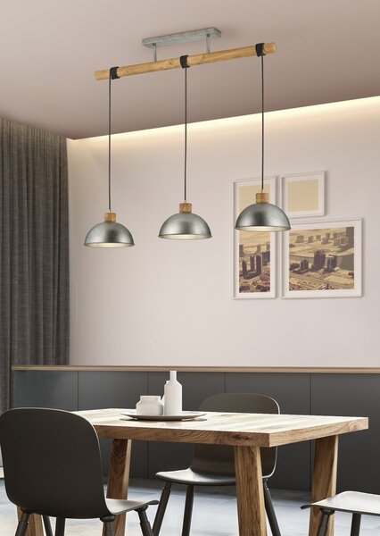 Trio 303400367 závesné stropné svietidlo Delhi 3x42W | E27