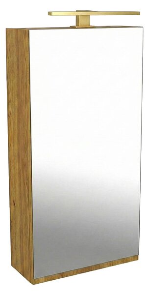 Comodo Zrkadlová skrinka Atica GO 40 ZS LED-G s osvetlením Any LED 30 G, zlatá