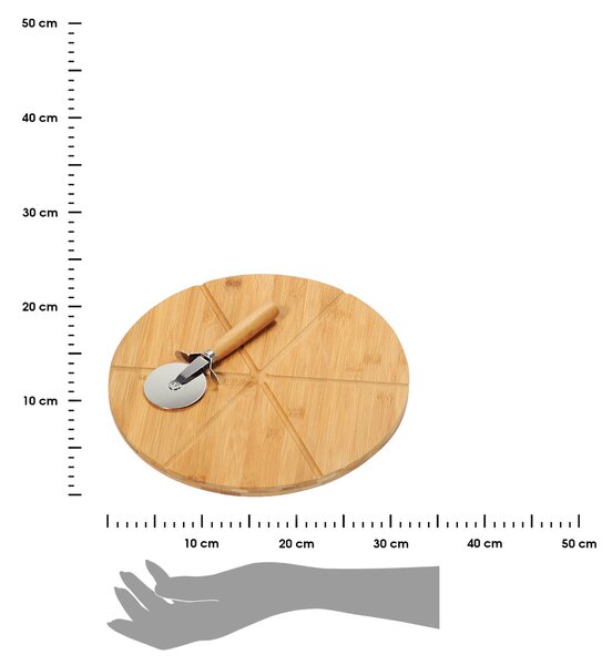 Doska na krájanie a servírovanie pizze + krájač Amanda, (fi) 32 cm