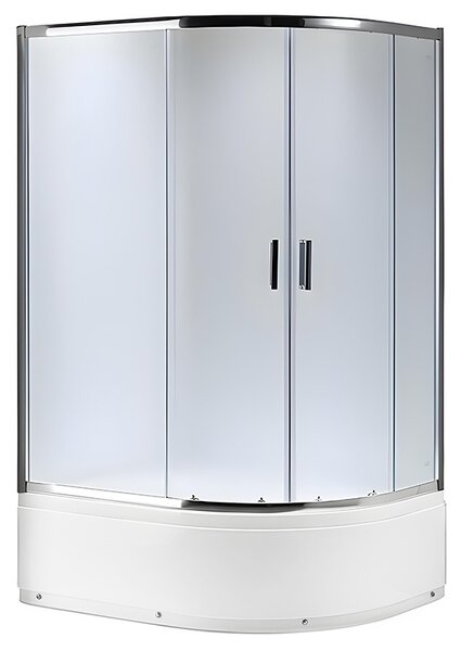 BPS-koupelny Asymetrický sprchový kút MAJA CH FR R 115x85 cm pravý, chróm/matné sklo v sete s hlbokou sprchovou vaničkou