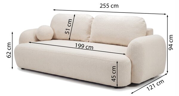POHOVKA ZAMIRA 3 MIESTNA QUELLE 255 X 121 cm