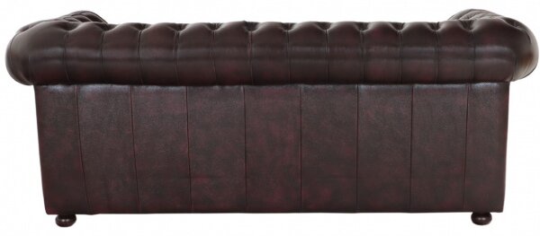 Pohovka trojmiestna Chesterfield Liverpool z pravej hovädzej kože New Red