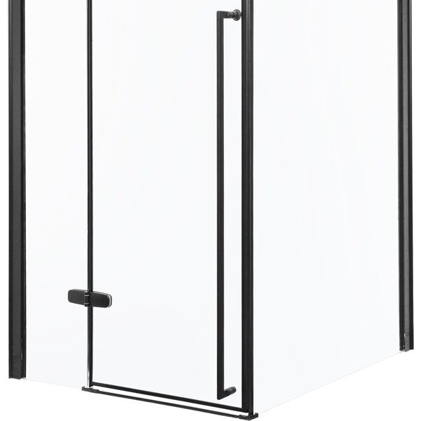 Novoterm Obdĺžnikový sprchovací kút NV-Long 80x90 čierna/transparent - bez vaničky