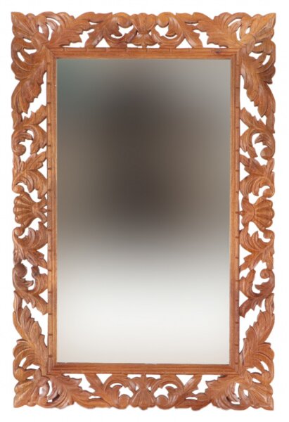 Zrkadlo Retro 60x90 ručne vyrezávaný indický masív mango Retro