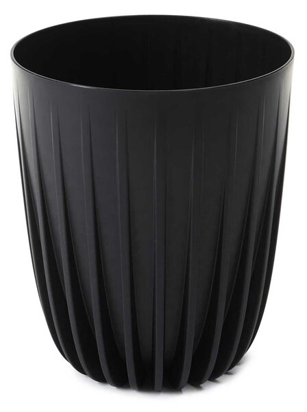 PLASTOVÝ KVETINÁČ STRIPPED ECO 46X39 CM ČIERNA