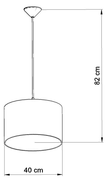 Detské závesné svietidlo Ball A, 1x plastové tienidlo so vzorom, (fi 40cm)