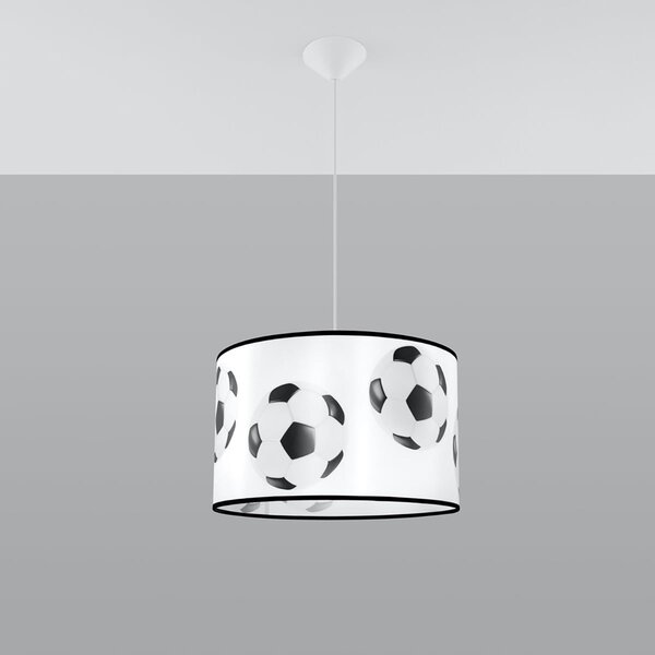 Detské závesné svietidlo Ball A, 1x plastové tienidlo so vzorom, (fi 40cm)
