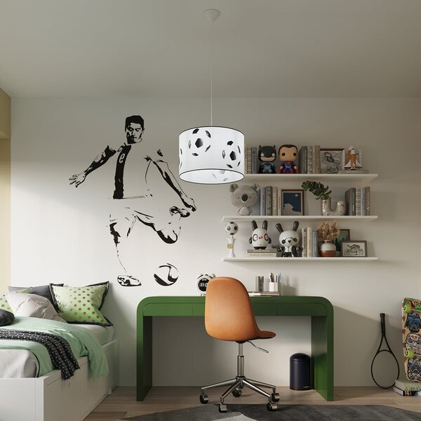 Detské závesné svietidlo Ball A, 1x plastové tienidlo so vzorom, (fi 40cm)