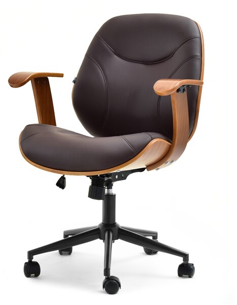 NovýNábytok.sk Kreslo Raynold (orech + čierna). Akcia -16%. Vlastná spoľahlivá doprava až k Vám domov. 1110535