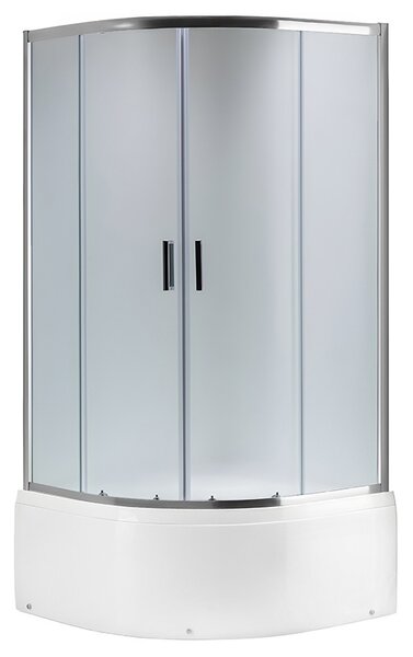 BPS-koupelny Štvrťkruhový sprchový kút MAJA CH FR 80x80 cm, chróm/matné sklo v sete s hlbokou sprchovou vaničkou