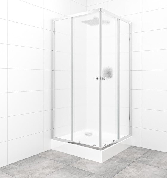 Set sprchovacieho kúta a vaničky, štvorec 90x90 cm Multi Basic SIKOBKMUQ90CRCH