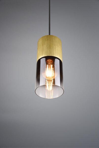 Trio 310600154 závesné stropné svietidlo Robin 1x28W | E27 | IP20 - nastaviteľná výška, mosadz