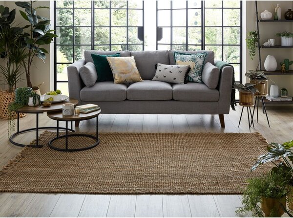 Hnedý jutový koberec Flair Rugs Jute, 120 x 170 cm