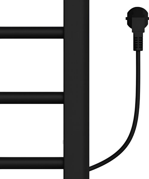 BPS-koupelny Elektrický kúpeľňový radiátor TAAL BL 200W, 50x91 cm, čierny
