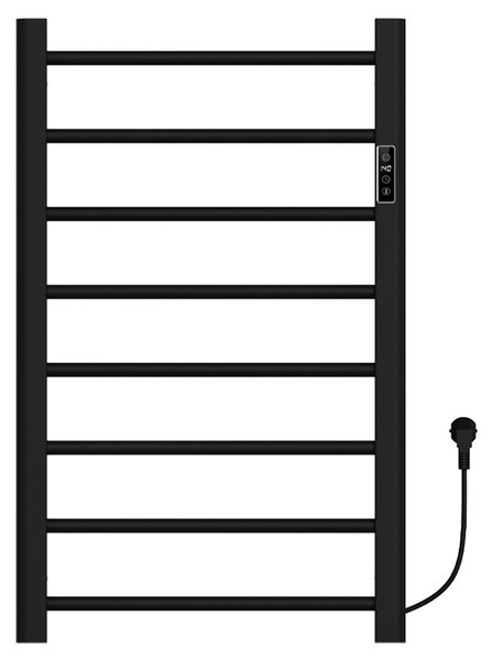 BPS-koupelny Elektrický kúpeľňový radiátor TAAL BL 200W, 50x91 cm, čierny