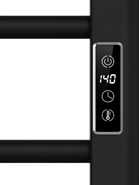 BPS-koupelny Elektrický kúpeľňový radiátor TAAL BL 200W, 50x91 cm, čierny