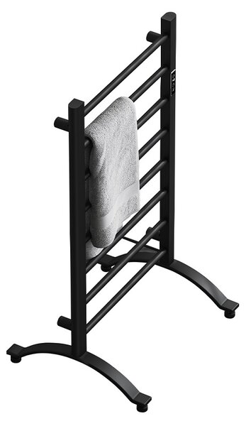 BPS-koupelny Elektrický kúpeľňový radiátor TAAL BL 200W, 50x91 cm, čierny