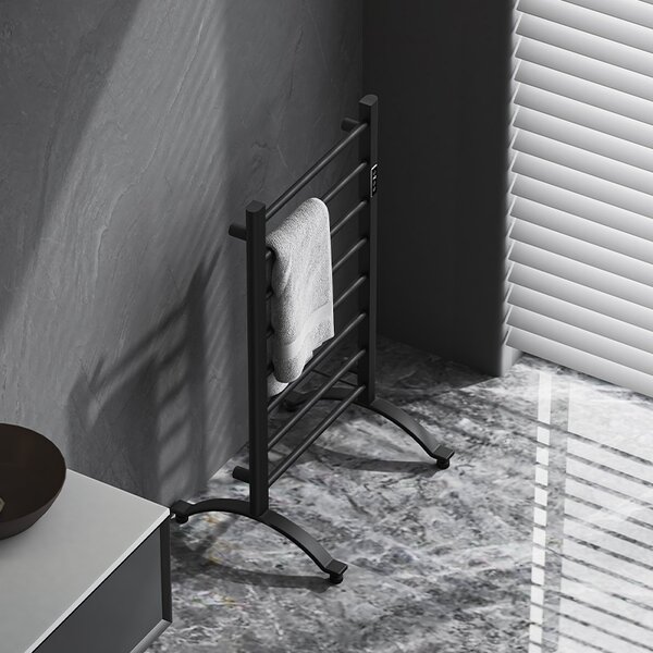 BPS-koupelny Elektrický kúpeľňový radiátor TAAL BL 200W, 50x91 cm, čierny