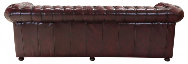 Pohovka štvormiestna Chesterfield Liverpool z pravej hovädzej kože New Red