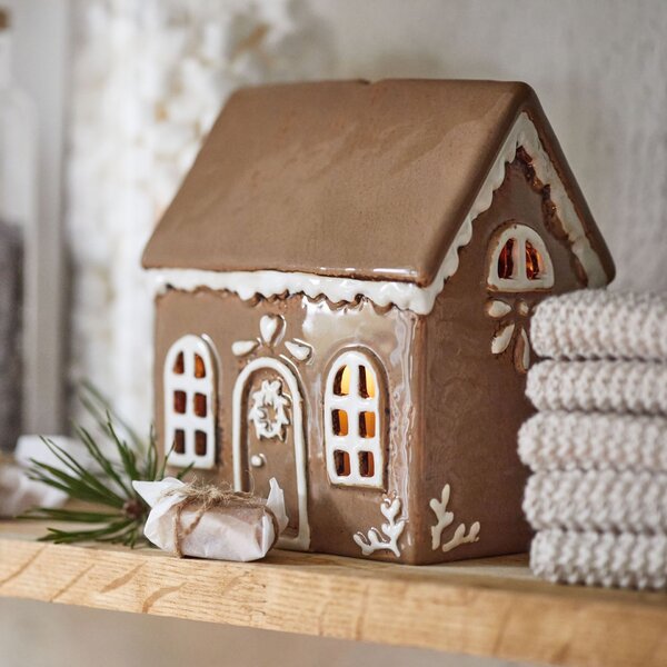 Keramický svietnik Stillenat Gingerbread Door Wreath