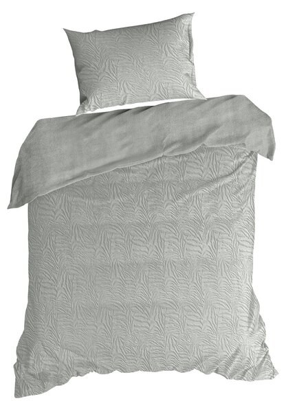 OBLIEČKY Z MIKROVLÁKNA FLANO 200X220 CM, 2 KS 70X80 CM STRIEBORNÁ
