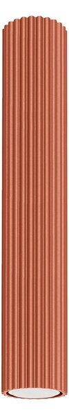 Stropné svietidlo Karbon, 1x okrovo červené kovové tienidlo, (40 cm)