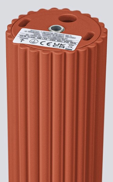 Stropné svietidlo Karbon, 1x okrovo červené kovové tienidlo, (40 cm)