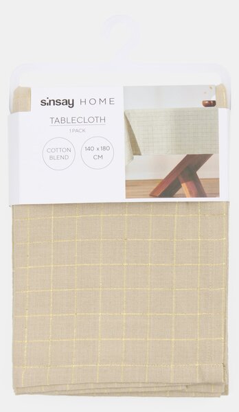 Sinsay - Obrus s bavlnou a zlatou niťou - telová