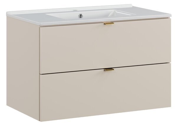 Comad Kúpeľňová skrinka s keramickým umývadlom Dalia Cashmere 80 cm - kašmír