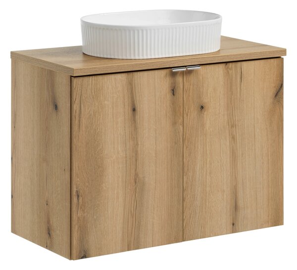 Comad Kúpeľňová skrinka s doskovým umývadlom SET-NOA B OAK II 80 dub coast evoke