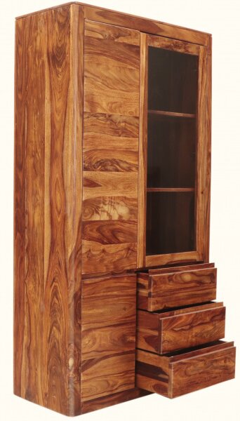 Vitrína Tina 100x190x45 indický masív palisander
