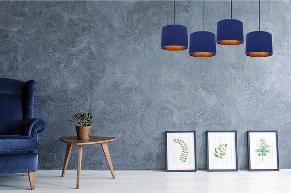 Závesné svietidlo Shade, 4x textilné tienidlo (mix 6 farieb), g